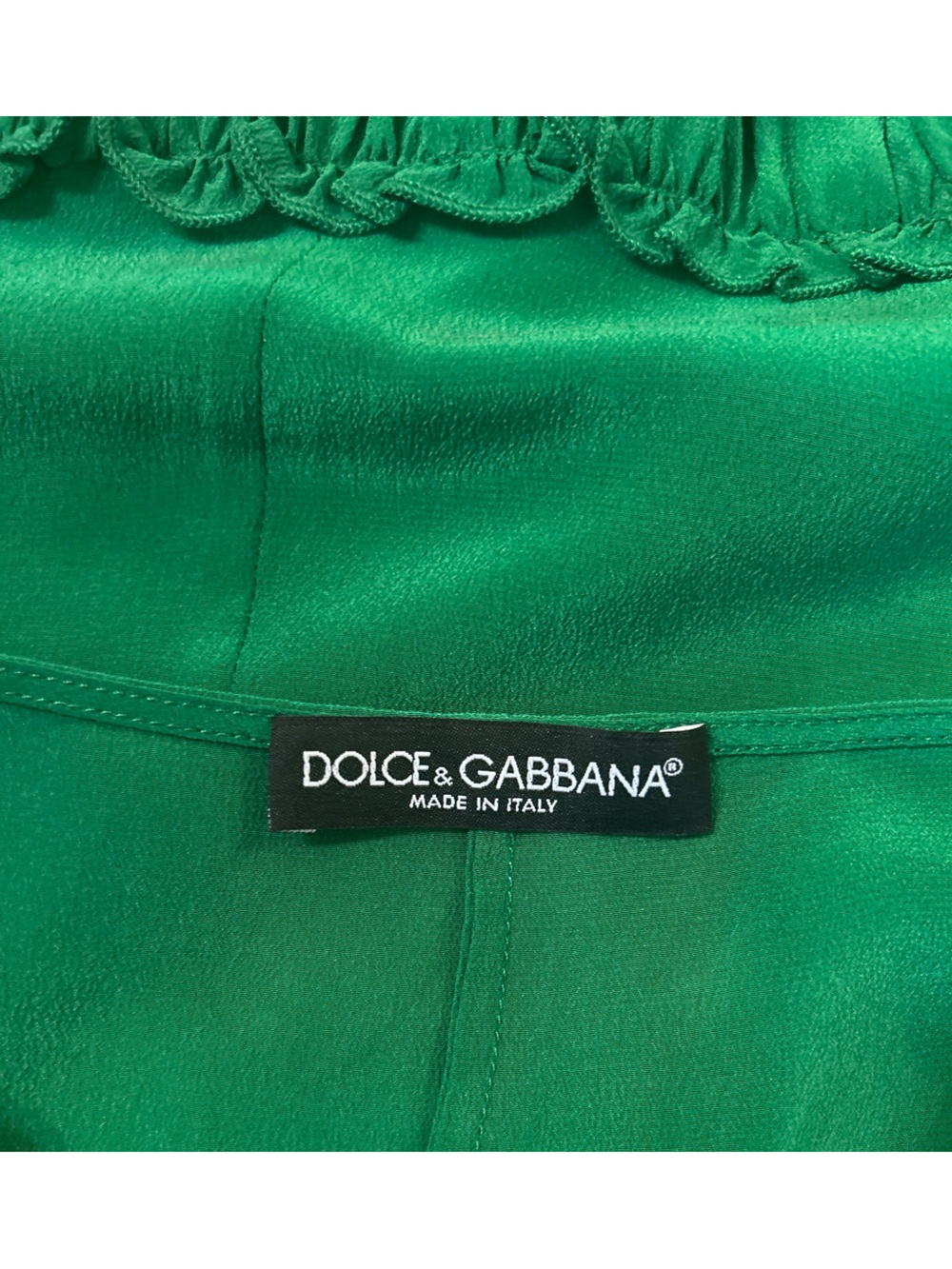 Dolce & Gabbana green silk dress PROJECT size 38 - Picture 11 of 11